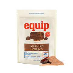 Equip Grass Fed Collagen powder canister with scoop for daily joint and skin support.