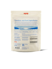 Equip Grass-Fed Collagen Powder ingredients panel shows hydrolyzed collagen peptides purity.