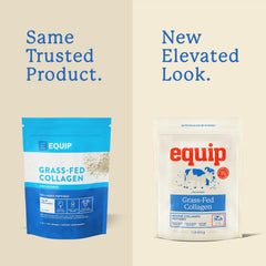 Equip Grass-Fed Collagen Powder scoop highlights easy, precise daily portions.