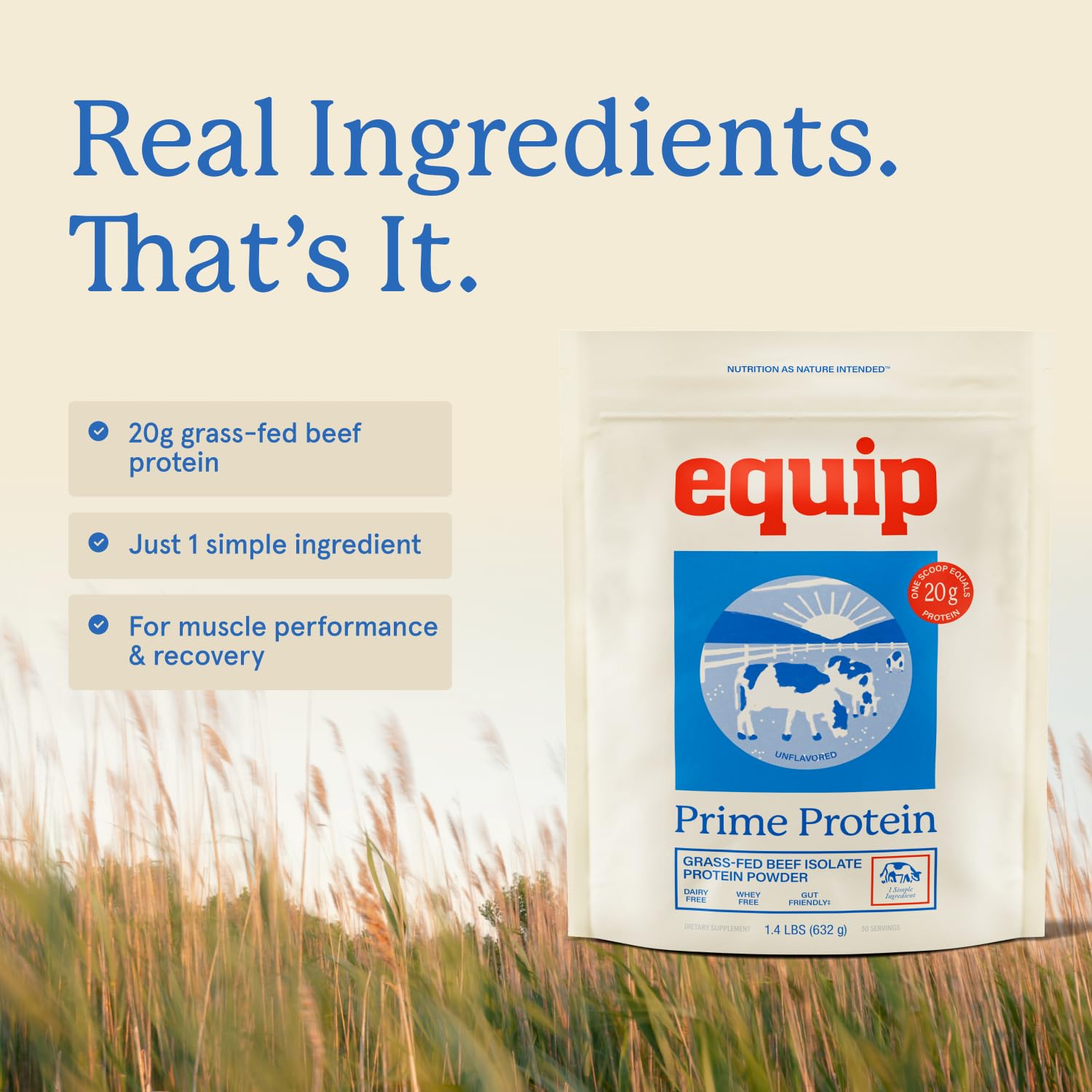 Prime Protein Powder being poured into a glass for easy mixing.