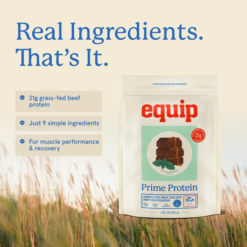 Scoop and bottle suggest quick, convenient protein boost.