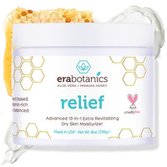 Era Organics eczema cream bottle displaying advanced 13-in-1 formula for dry skin