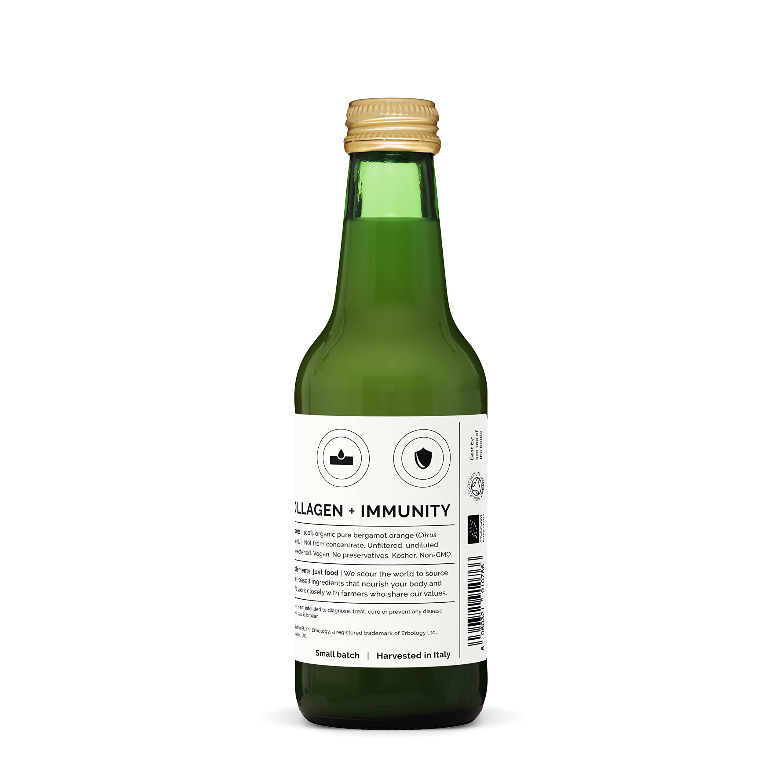 Erbology bergamot juice splash illustrating refreshing citrus flavor