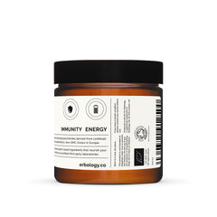 Small-batch European Erbology Shiitake powder emphasizes clean ingredients.
