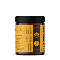 Erbology turmeric powder packaging emphasizing freshness and storage