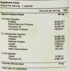 ERC Enzymes P-A-L Plus vegetarian capsules for convenient daily use