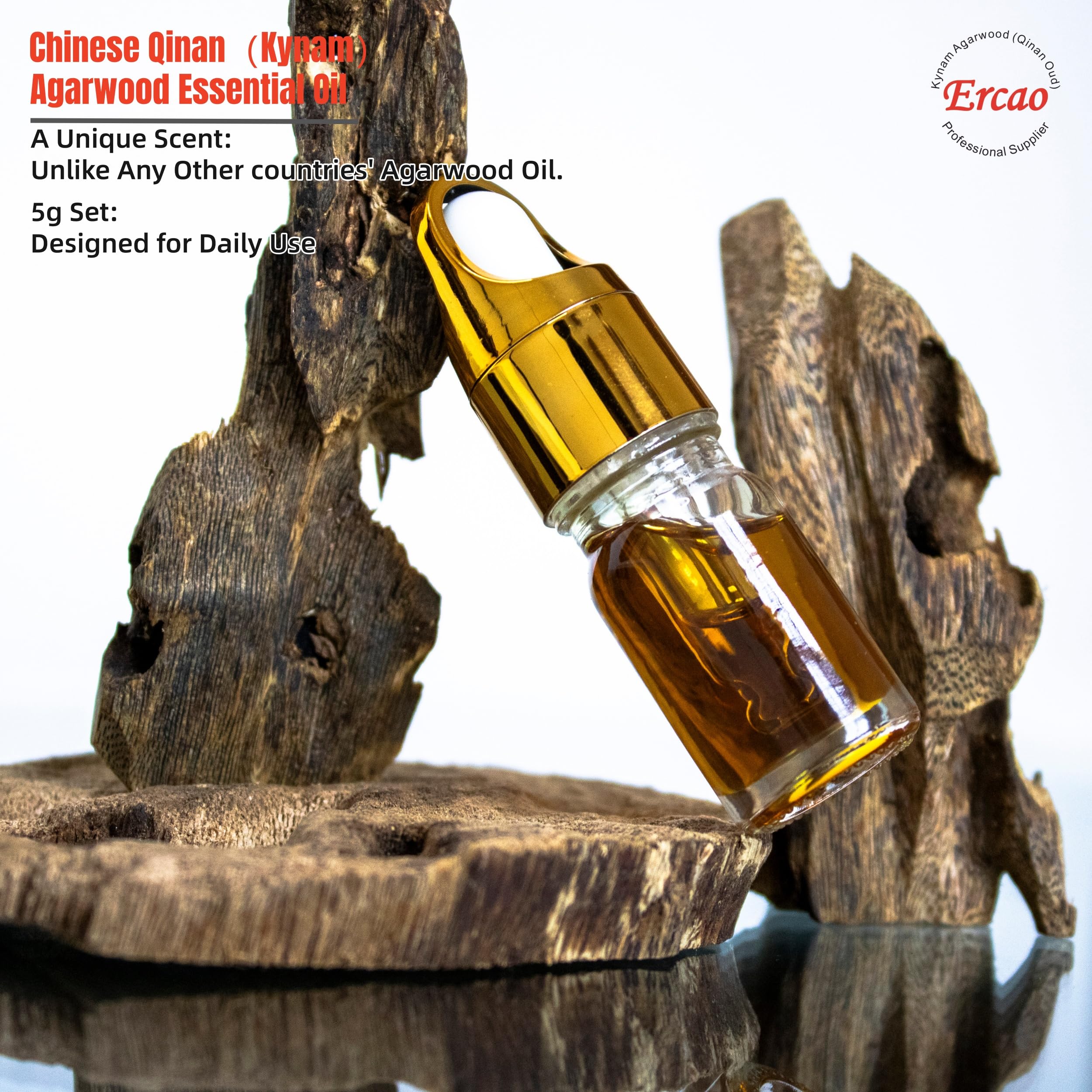 Ercao Oud oil in diffuser setup for calming ambiance.