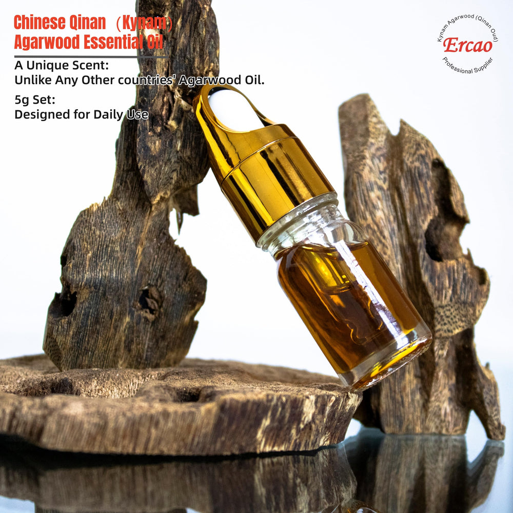 Ercao Oud oil in diffuser setup for calming ambiance.