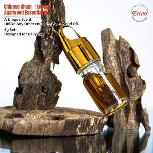 Ercao Oud oil in diffuser setup for calming ambiance.