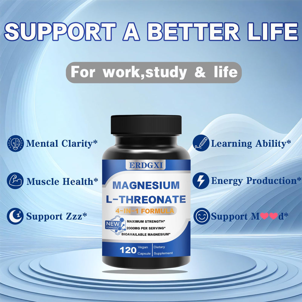 ERDGXI magnesium L-threonate capsules for daily use.