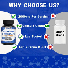 ERDGXI magnesium L-threonate with vitamin C and D3 label close-up for daily support.