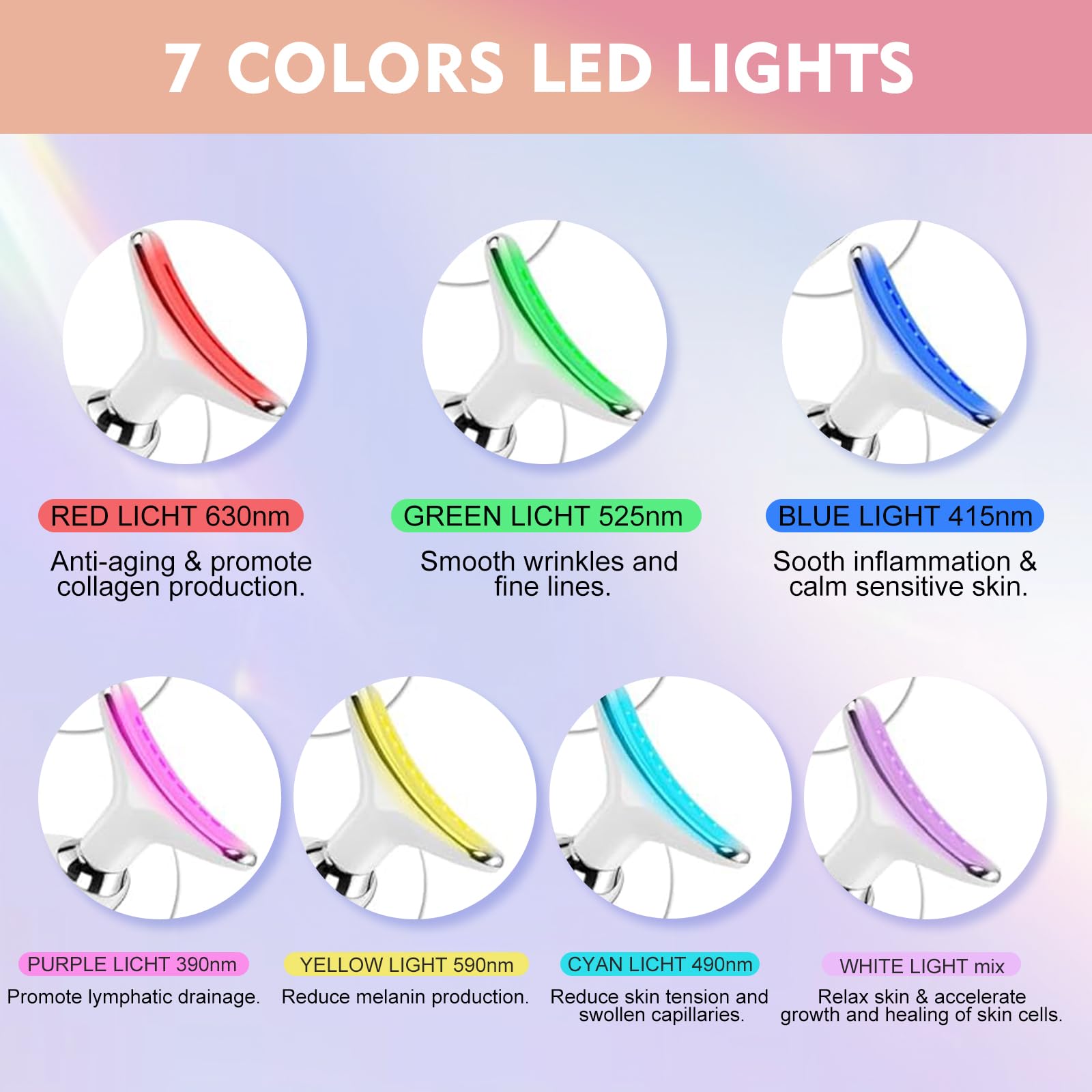 Erdnretl red-light therapy mode brightens skin and supports routine care.