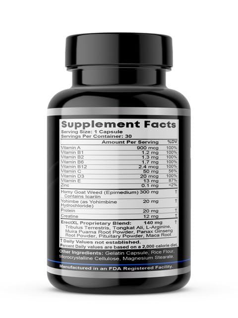 Close-up of ErectXL capsules ideal for daily energy focus and recovery