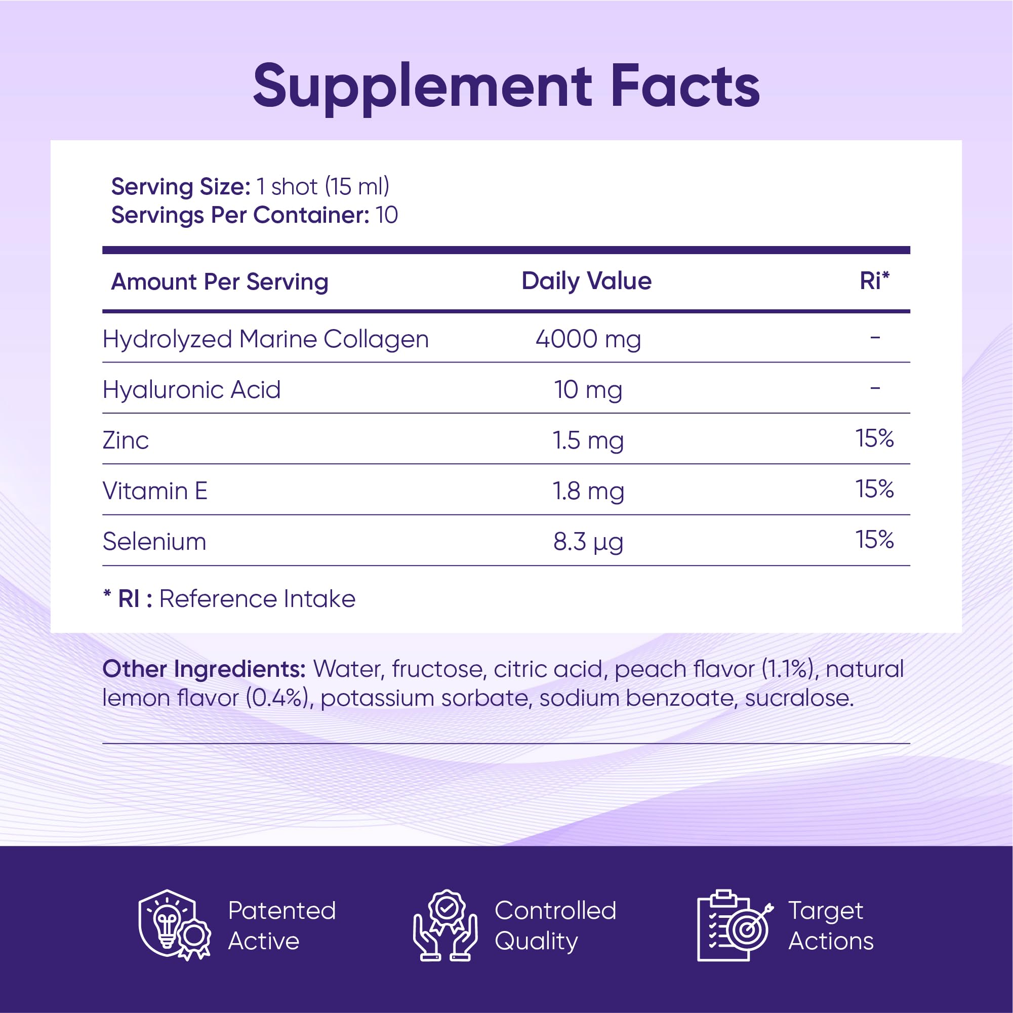 ERIC FAVRE Pure Collagen+ peach lemon flavor offers a refreshing, drinkable wellness boost