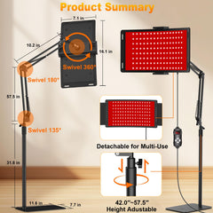 Erinrch red light therapy session suitable for pets in a home setting.