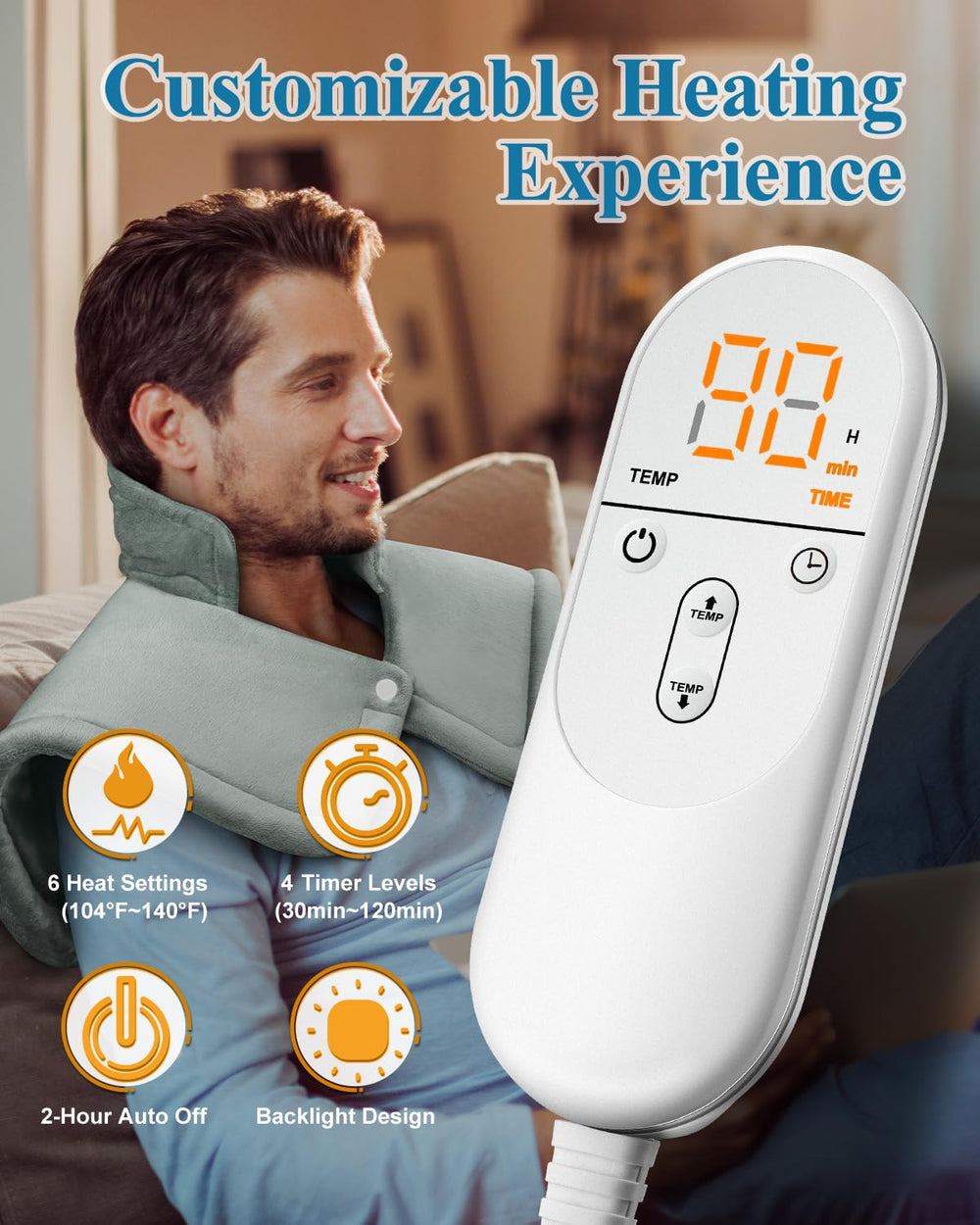 Errorless auto-off timer ensures safe, customizable session control