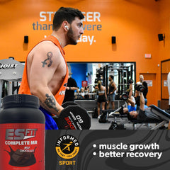 ES FIT Complete MR vanilla shake in a glass ready to enjoy
