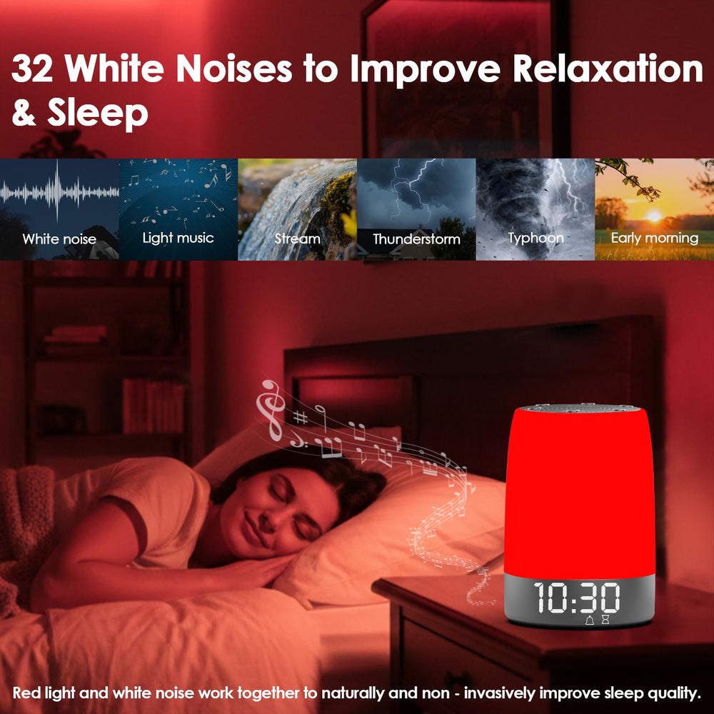 Eseesmart timer and alarm settings for a smooth bedtime.
