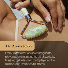 ESKER Allover Roller showing oil absorption with Esker Body Oils.