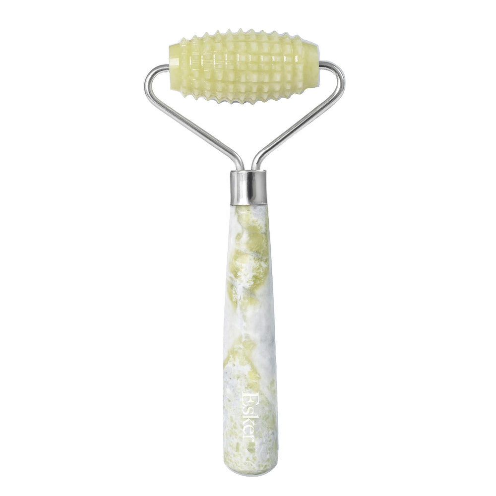 ESKER Allover Roller 7-inch Xiuyan Jade for full-body massage and relaxation.