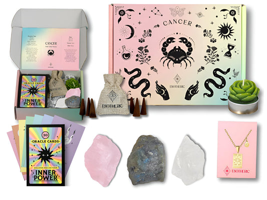 ESOTHERIC Cancer gift box 8pc ready for a birthday celebration