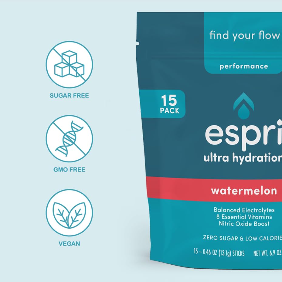 ESPRI watermelon electrolyte serve glass after workouts