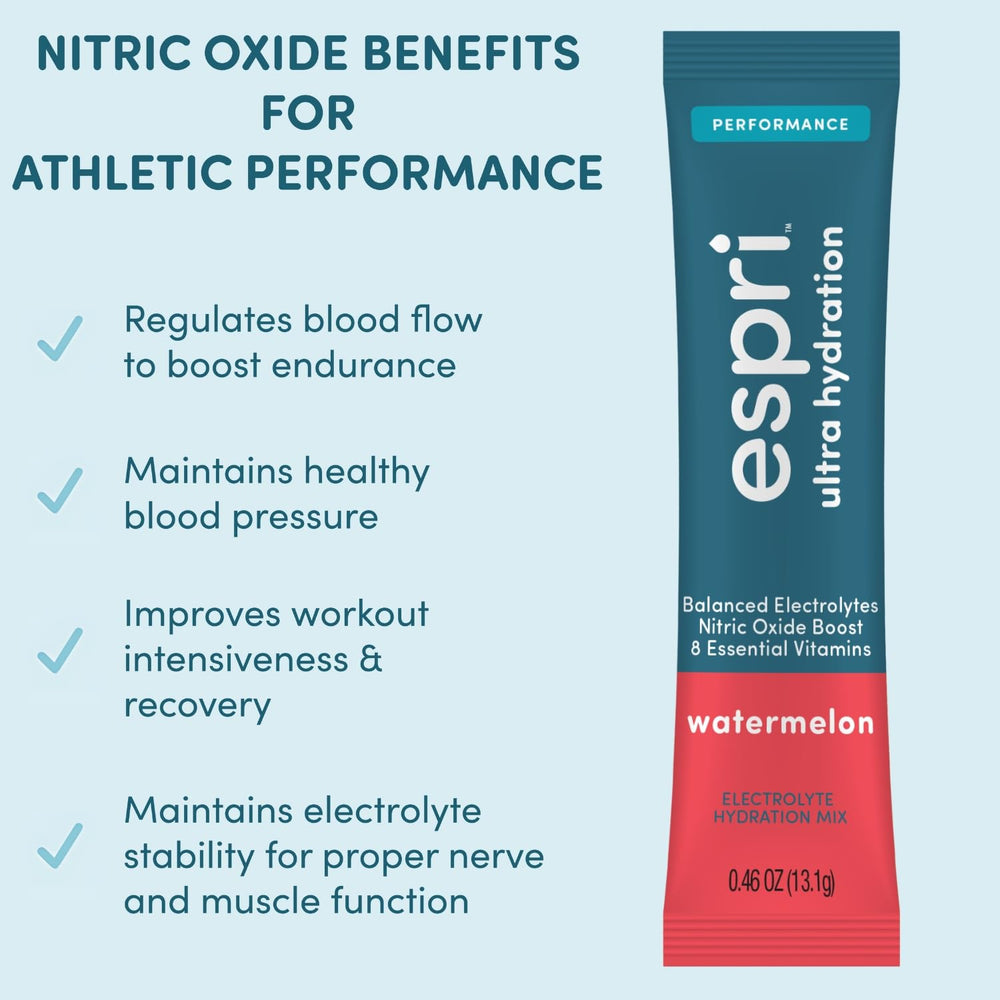 ESPRI powder dissolving in water to form a refreshing electrolyte drink