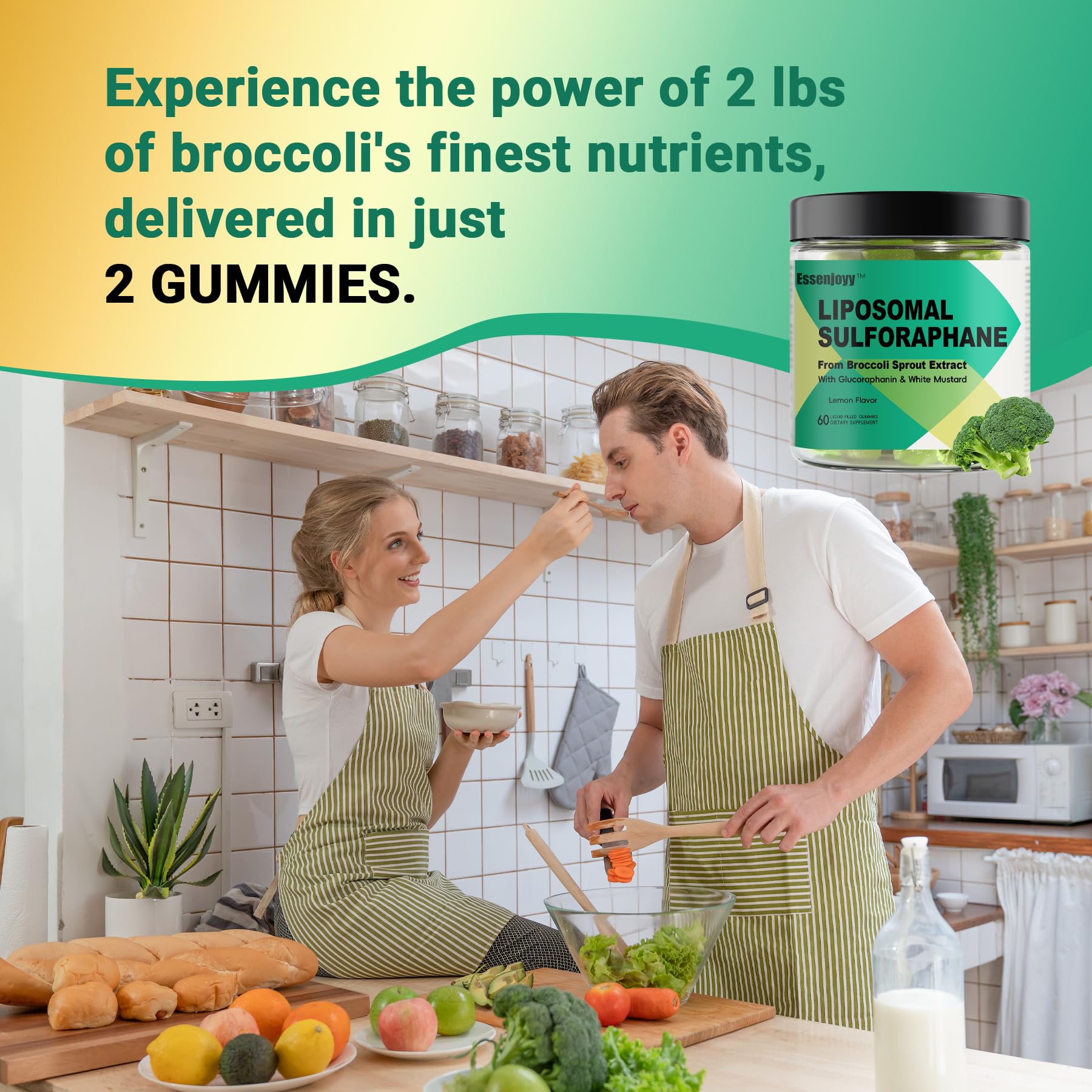 ESSENJOYY liposomal delivery system graphic emphasizing improved bioavailability.