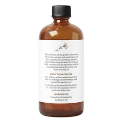 Close-up of calendula oil texture highlighting soothing, nourishing care.