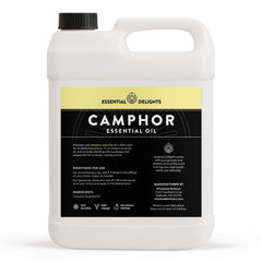 Essential Delights camphor oil used in massage-style blends