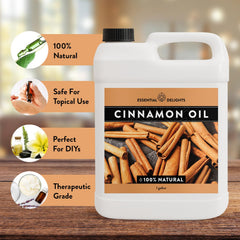 Essential Delights Cinnamon Essential Oil added to cleaning solutions for fresh scent.