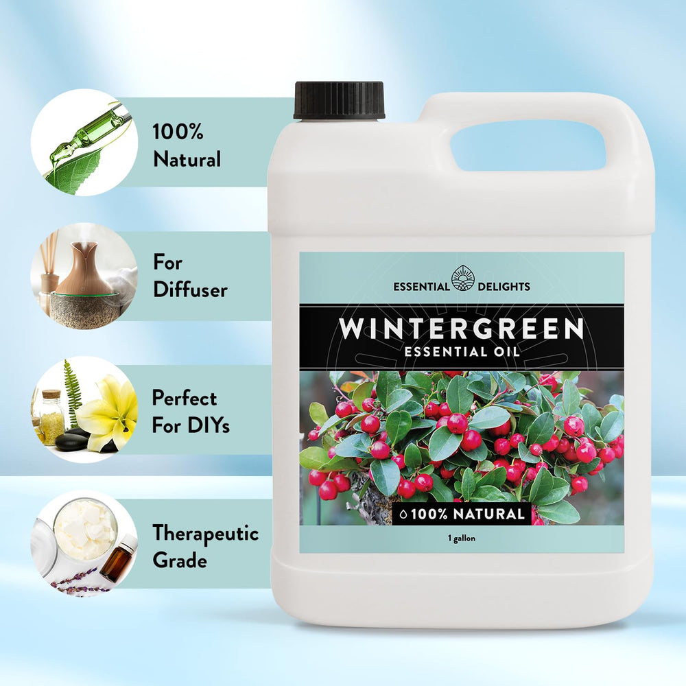 Essential Delights Wintergreen oil US-bottled with strict quality controls.