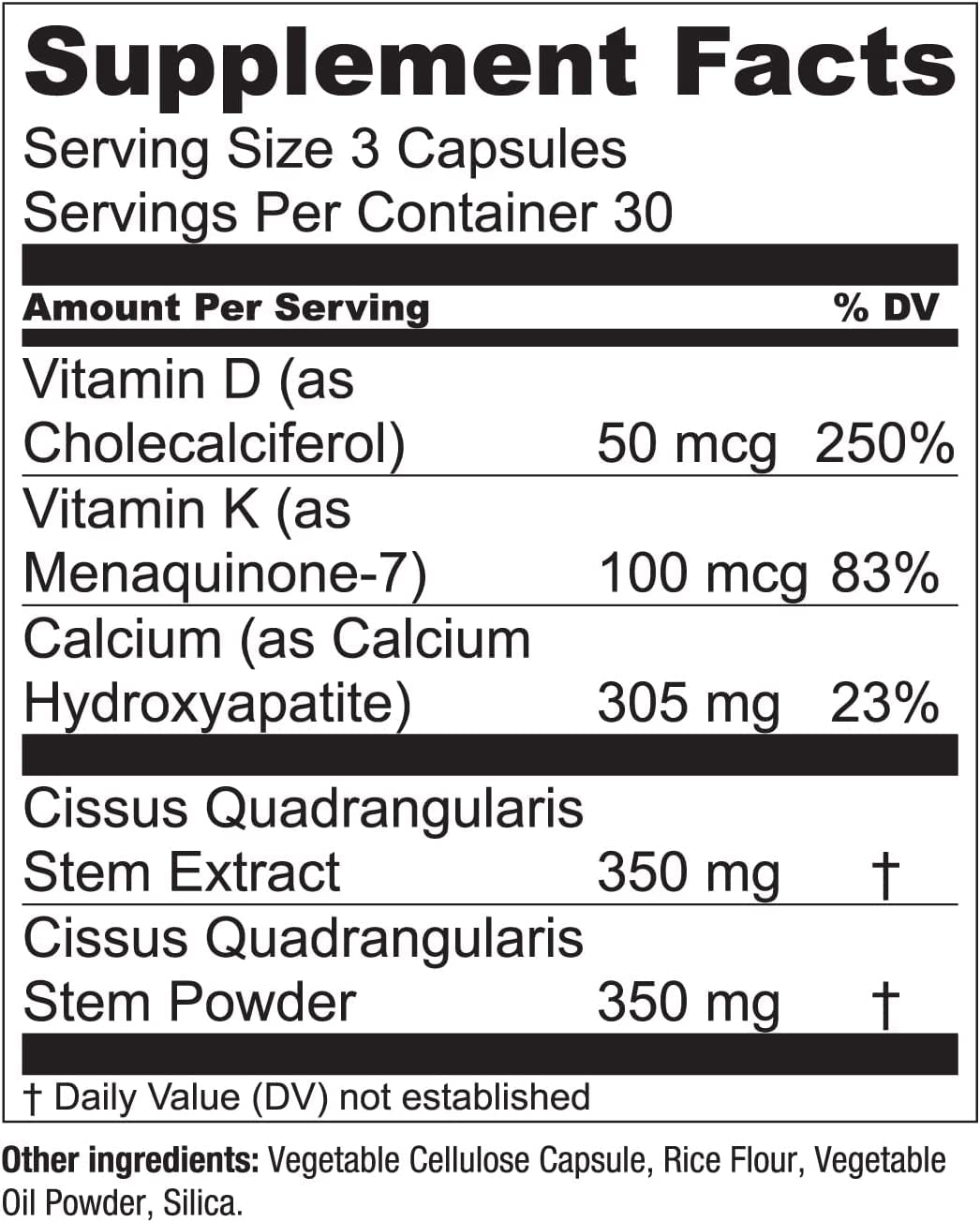 Close-up of Bone Boost capsules highlighting highly absorbable calcium for stronger bones.