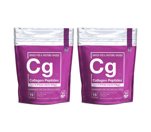 Essential Elements collagen bottle with scoop for daily use supporting joint mobility.
