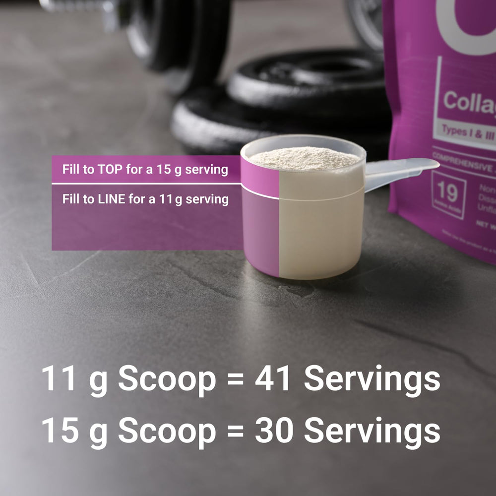 Essential Elements collagen powder grass-fed logo signals clean sourcing.