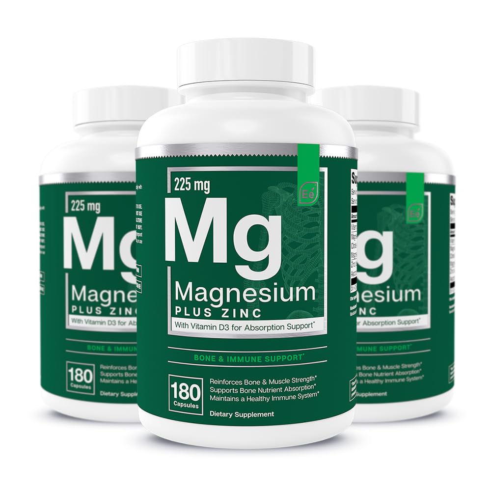 Essential Elements Magnesium Plus Zinc with Vitamin D3 bottle front view for daily wellness