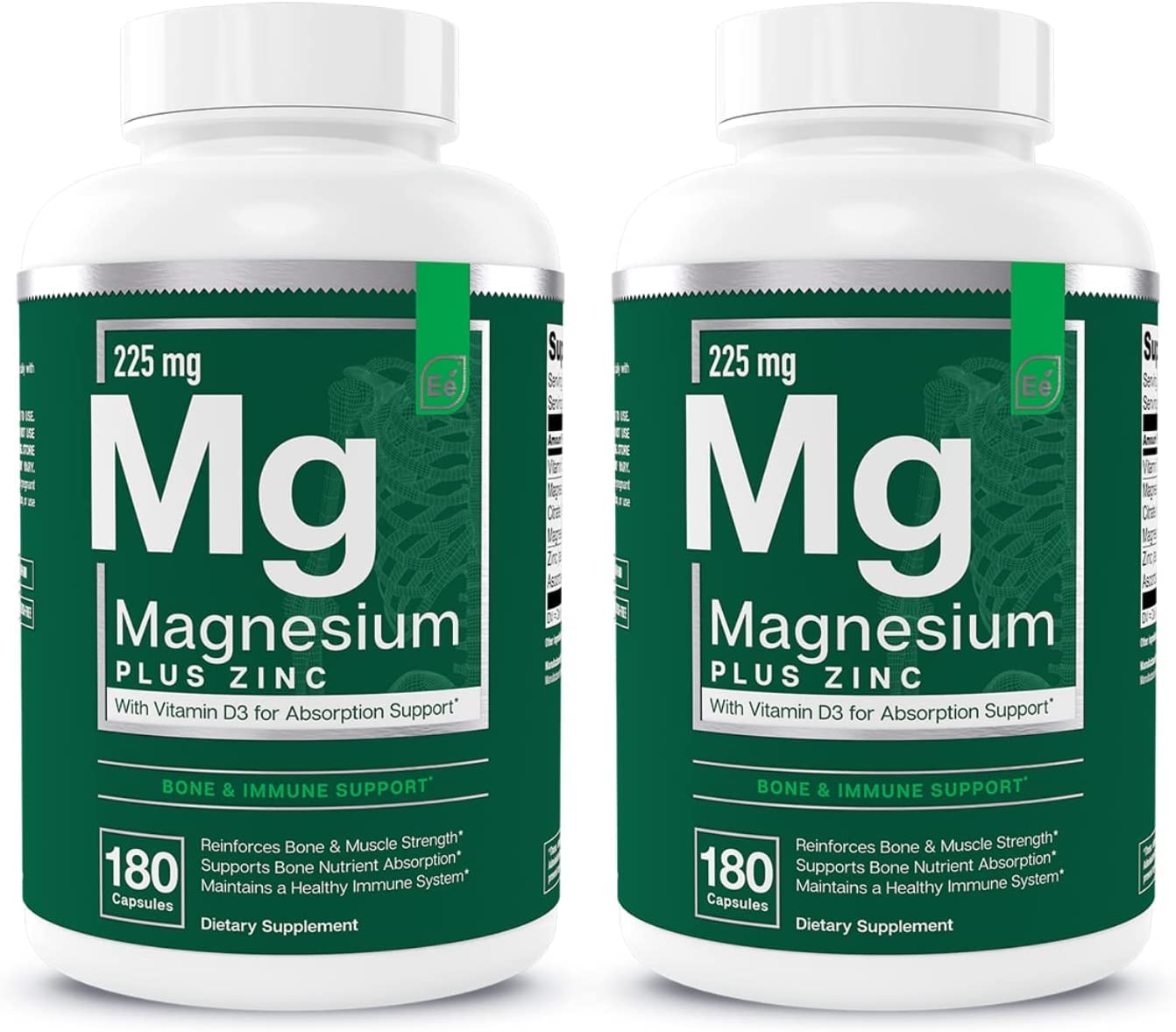 Essential Elements Magnesium Plus Zinc Vitamin D3 bottle shows triple-form magnesium for daily support