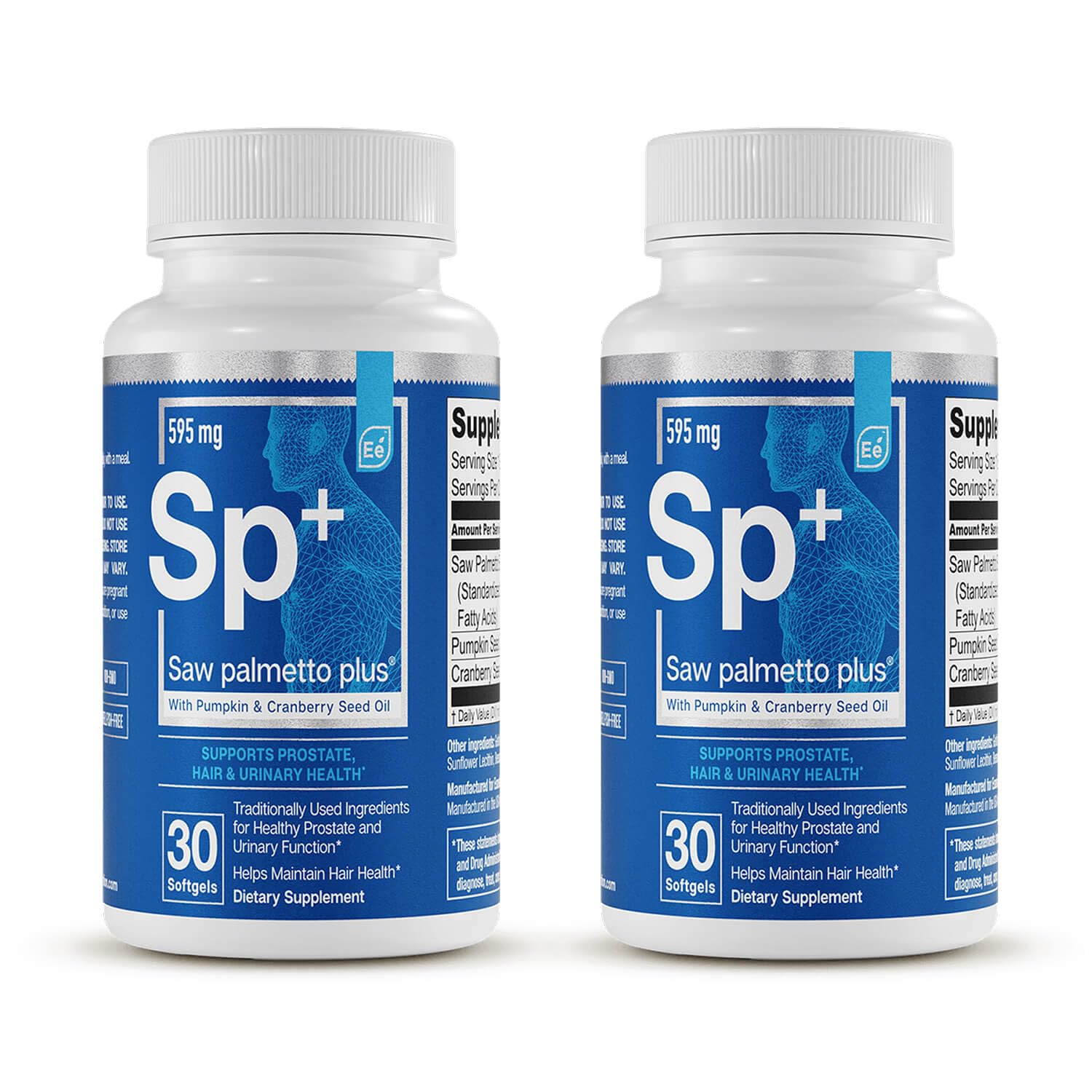 Essential Elements Saw Palmetto Plus bottle emphasizing prostate support and urinary wellness.
