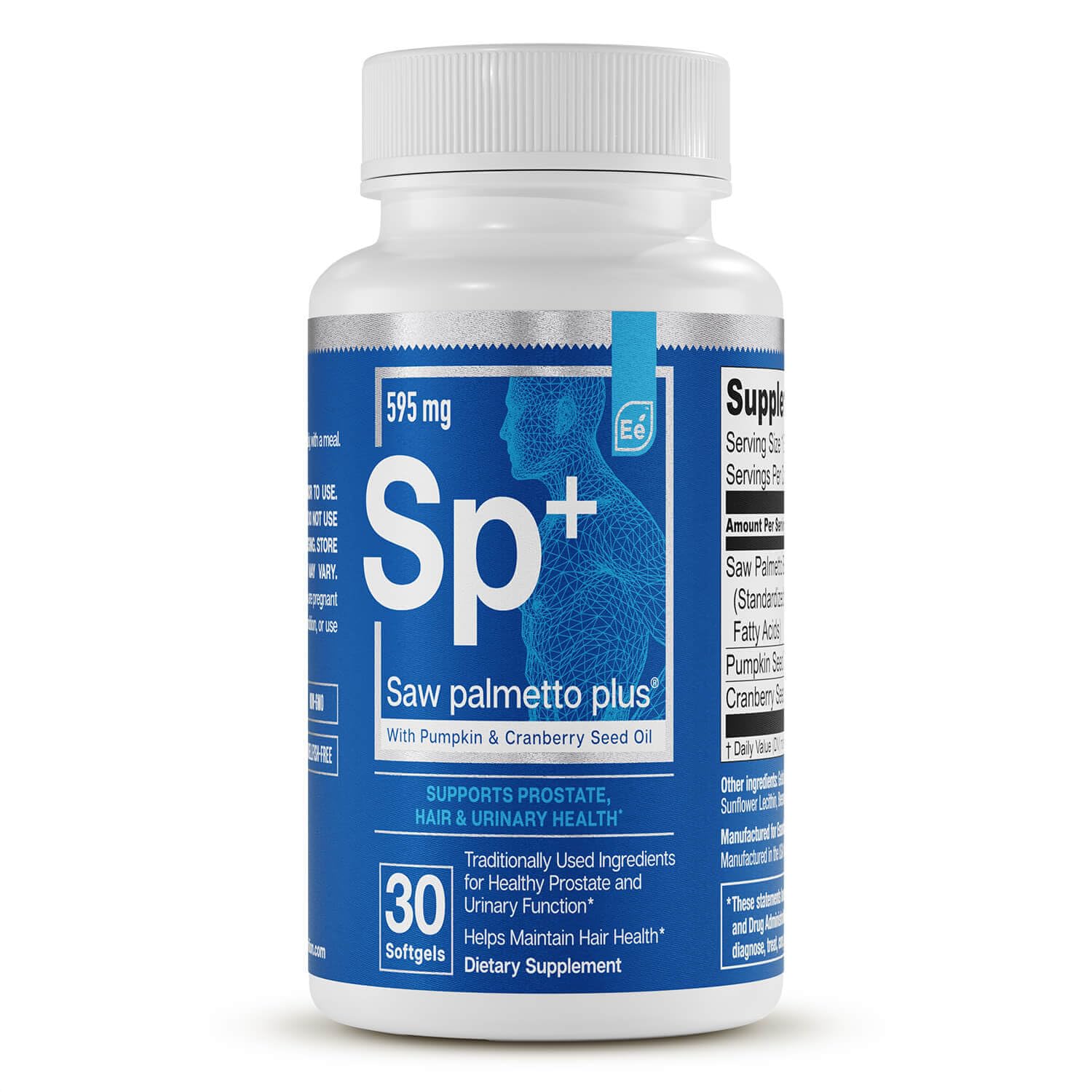 Essential Elements Saw Palmetto Plus bottle with pumpkin seed oil for daily wellness.