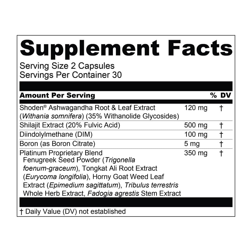 Essential Elements T-Hero Platinum dosage guide visual for daily use