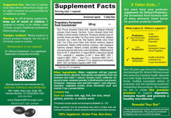 Essential Formulas Dr. Ohhira's Original Formula bottle side shows dairy-free vegetarian probiotic option.