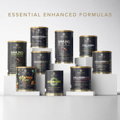 Essential Nutrition Collagen Gut close-up reflects nutritious formula for gut support.