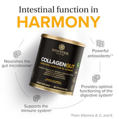 Essential Nutrition Collagen Gut pour shows easy mix for hot or cold beverages.