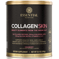 Essential Nutrition Collagen Skin bottle pour showing daily hydration support