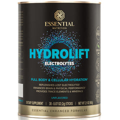 Essential Nutrition Hydrolift sticks in a travel pack for on-the-go hydration.