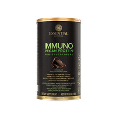 Essential Nutrition Immuno Vegan chocolate bottle showing convenient vegan protein option