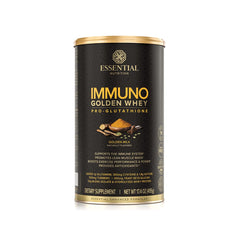 Essential Nutrition Immuno Whey bottle with GMP-certified quality label