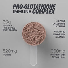 Essential Nutrition Immuno Whey tub being scooped from the container