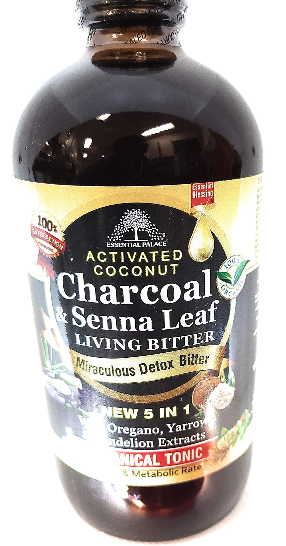Essential Palace Activated Coconut Charcoal bottle for daily detox support