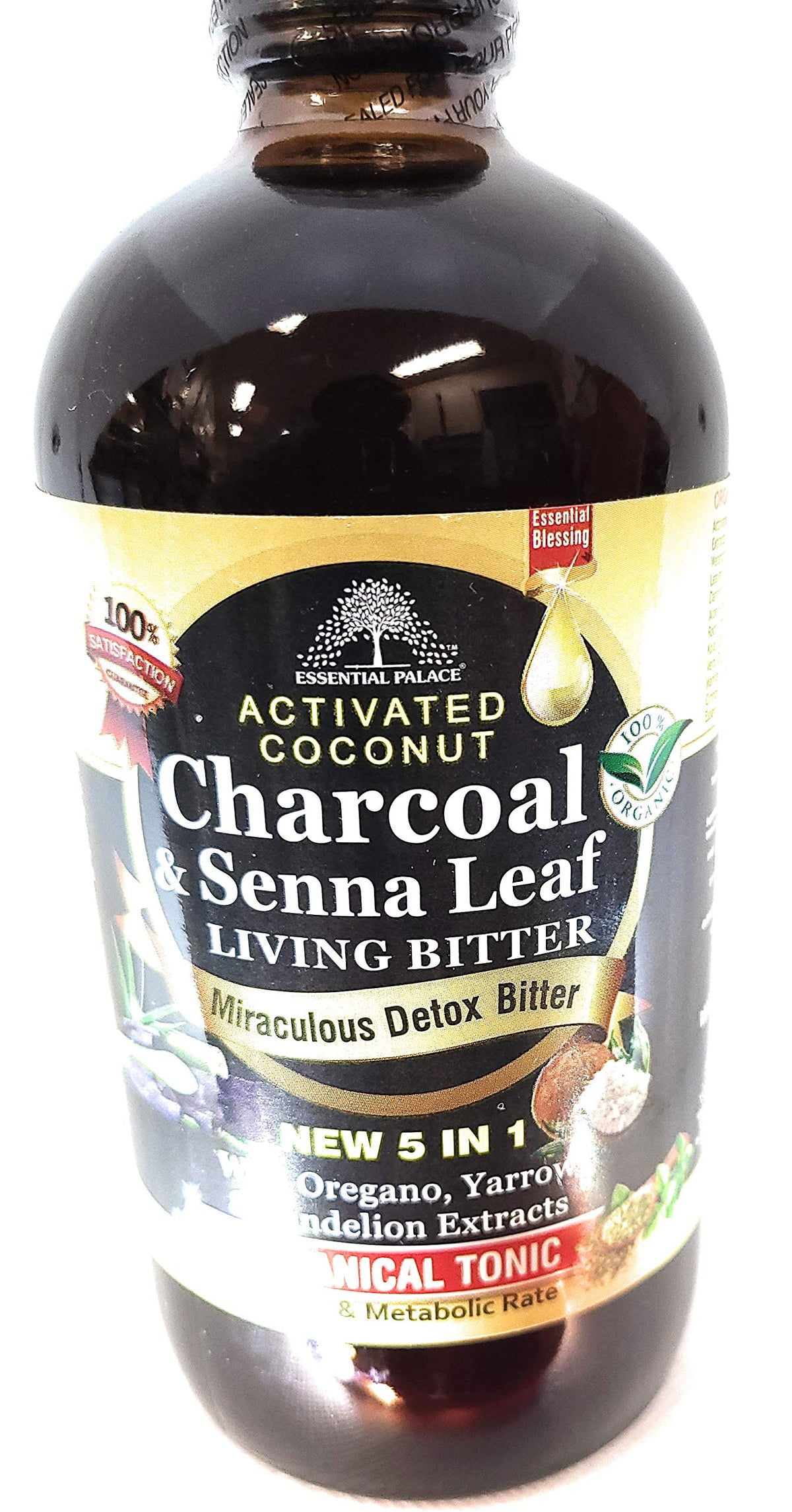 Essential Palace Activated Coconut Charcoal bottle for daily detox support